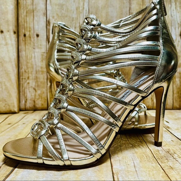 Nina Women’s Caylani Golden Metallic Gladiator High Heel - Picture 9 of 10
